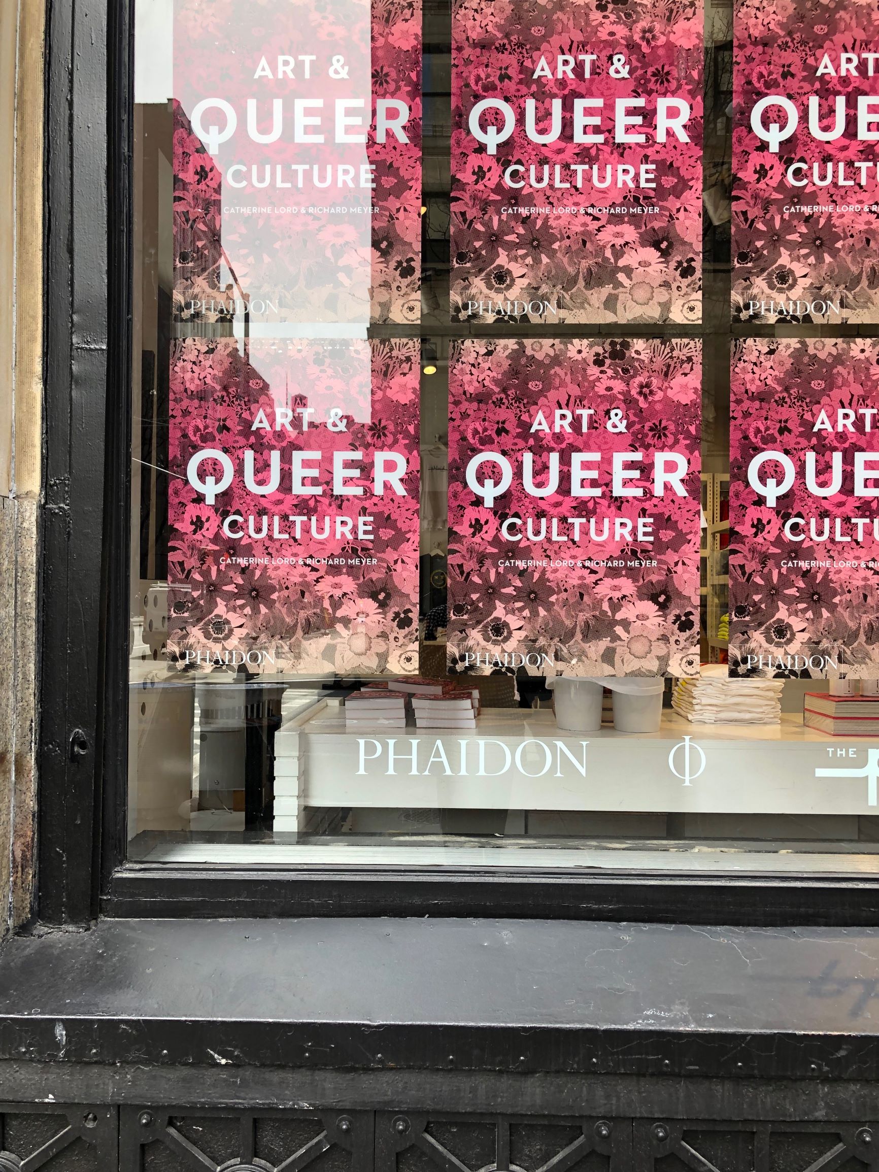 Art & Queer Culture on display in the windows of The Phluid Project, Manhattan