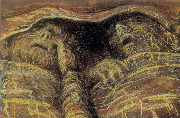 Two Sleepers 1941 - Henry Moore
