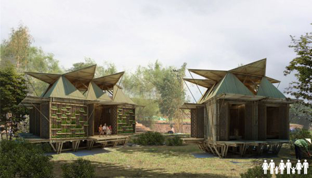 Vietnam's flood-proof bamboo houses