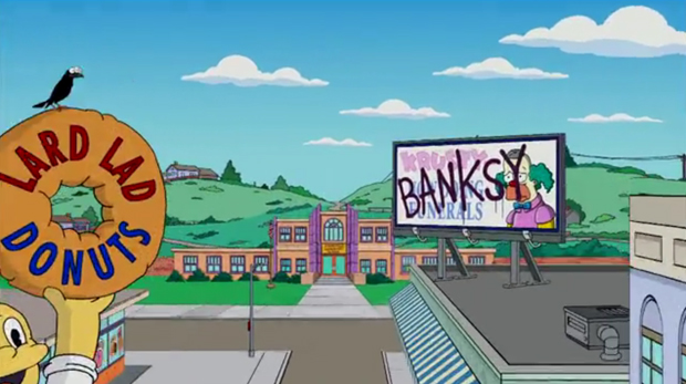 Banksy, The Simpsons, opening and closing titles (2010)