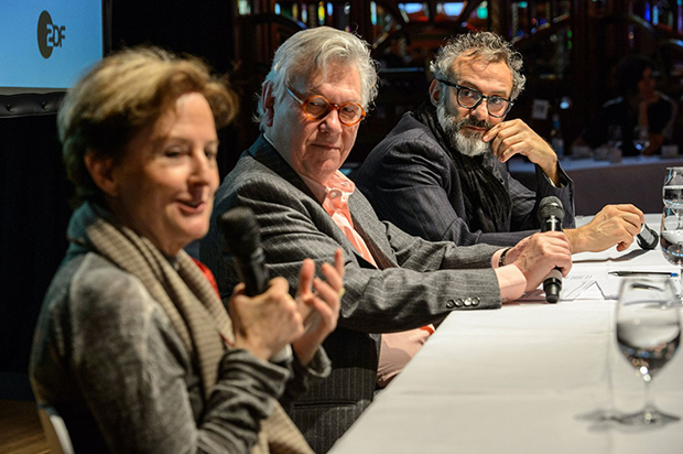 Chez Panisse chef, author and activist Alice Waters, the Berlinale's Thomas Struck, and Massimo Bottura