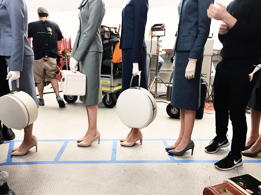 Behind the scenes at Bureau Betak's fashion show for Ocean's 8. Image courtesy of Bureau Betak's Instagram.