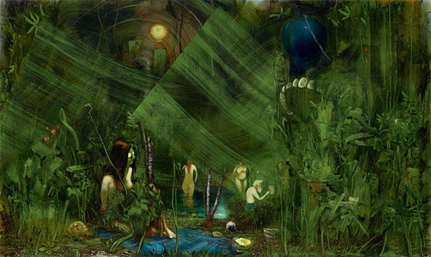 Bathers (2011) by Nigel Cooke. As reproduced in our new Contemporary Artist Series book devoted to the painter.