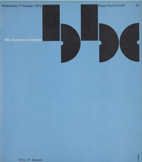 BBC Symphony Orchestra Programme, Cover 1970 by Gerald Cinamon