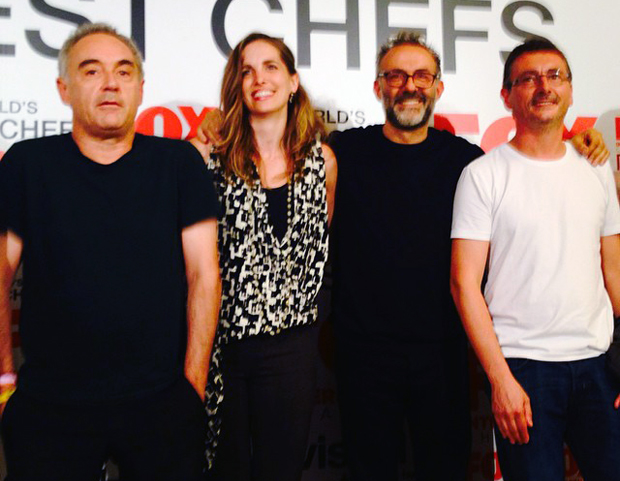 From left: Ferran Adrià, Katie Button, Massimo Bottura and Andoni Luis Aduriz.