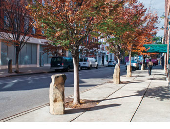 Joseph Beuys, 7000 Oaks. West 22nd Street between 10th and 11th Avenues in New York City.  Photo: Ken Goebel. Courtesy of Dia Art Foundation.