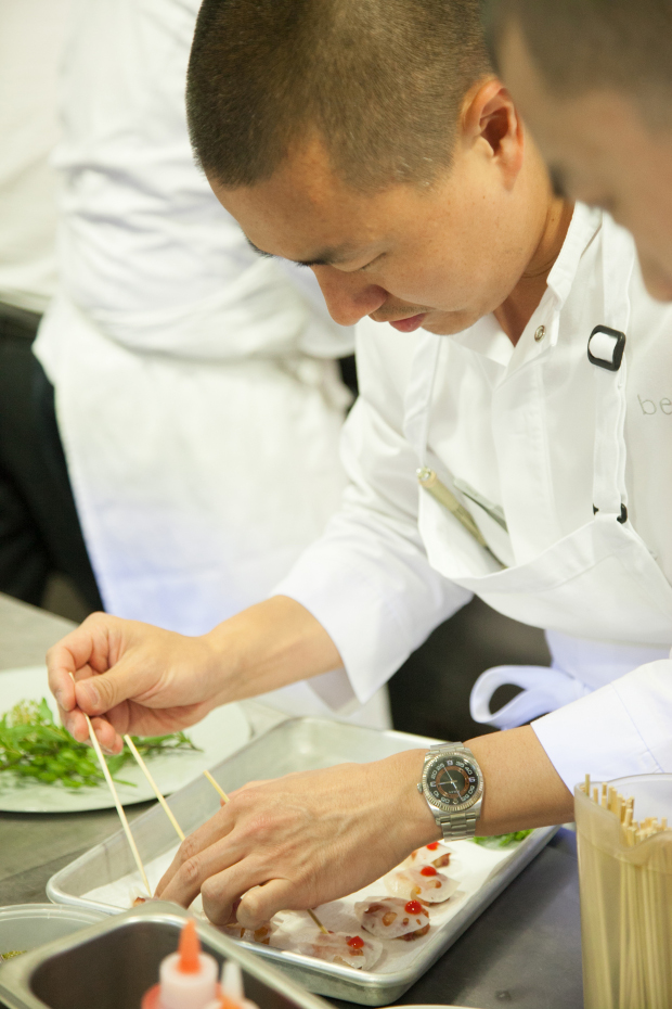 Lee in the Bicena kitchen. Photo by Seung Jung Lee