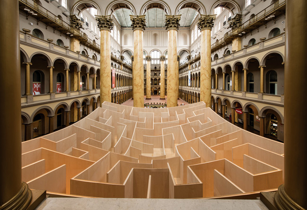 The BIG Maze, Washington DC National Building Museum - BIG - photo by Kevin Allen (kevinallenphoto.com)