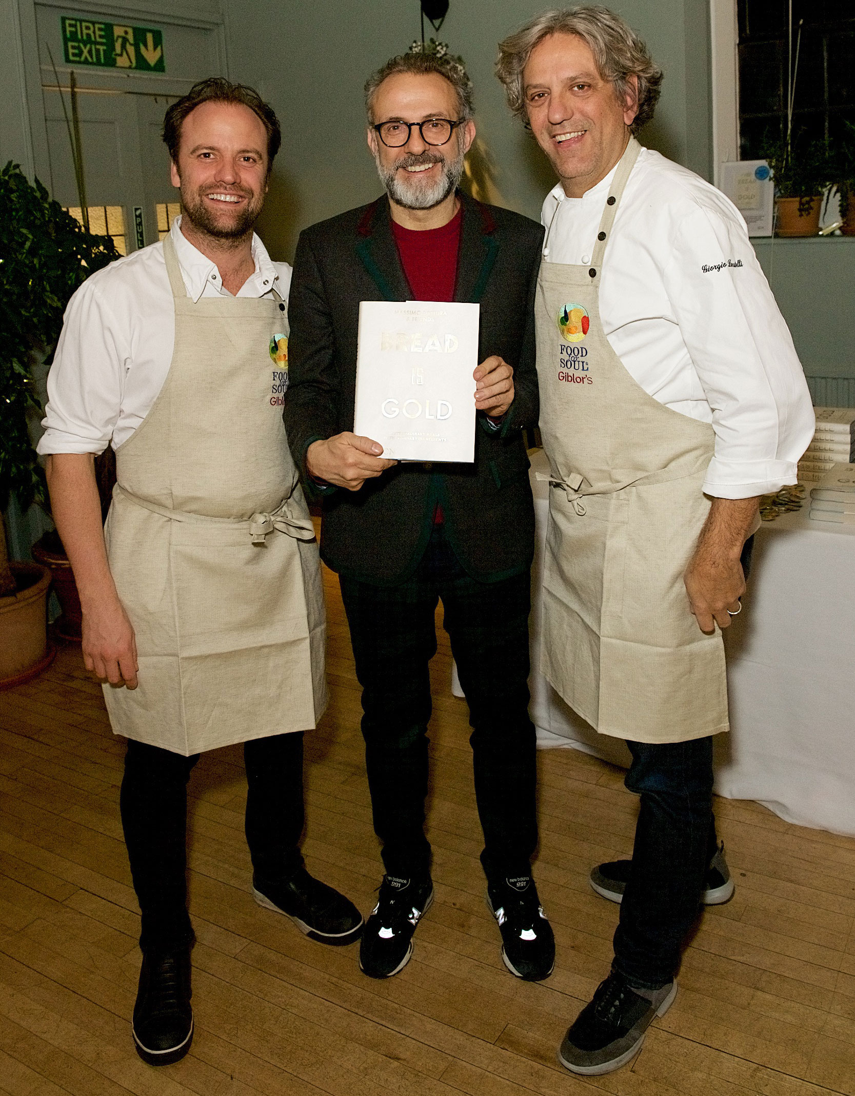 Brett Graham, Massimo Bottura and Giorgio Locatelli