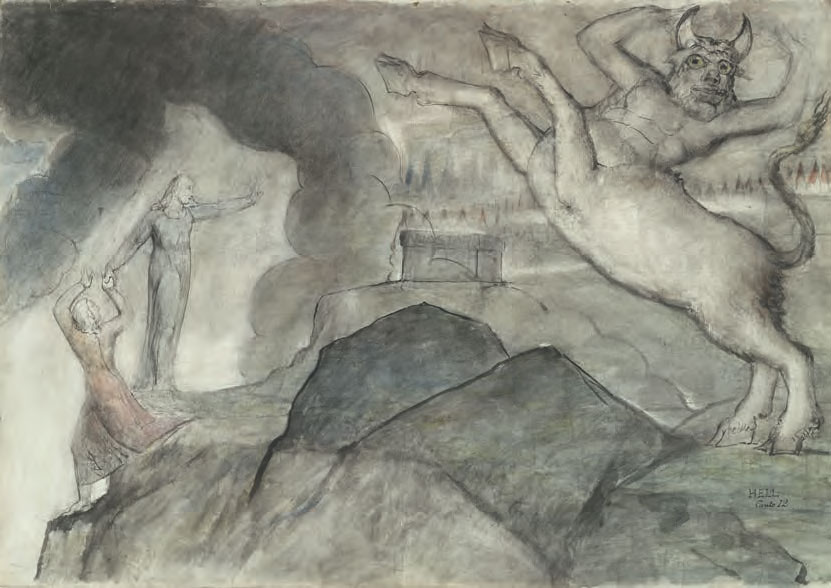 The Minotaur (1824–7) by William Blake 