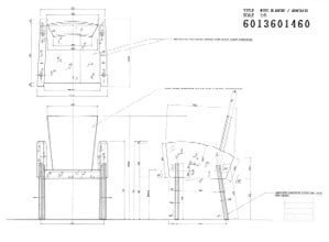 Plans for Miss Blanche by Shiro Kuramata. As reproduced in our monograph