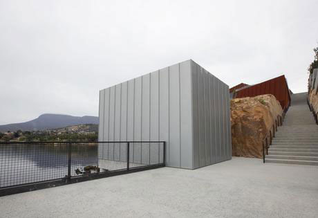 The concrete bunker that houses Christian Boltanski’s video piece 'The Life Of C.B.' (2010) at MONA, Hobart, Tasmania