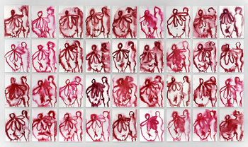 Louise Bourgeois — The Family, 2008 Gouache on paper, suite of 36 36.8 x 27.9 cm / 14.5 x 11 in each © The Easton Foundation/Licensed by VAGA