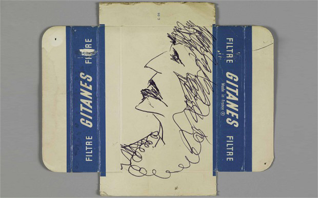 David Bowie Is  Gitanes packet-courtesy The David Bowie Archive 2012 image courtesy V&A Images