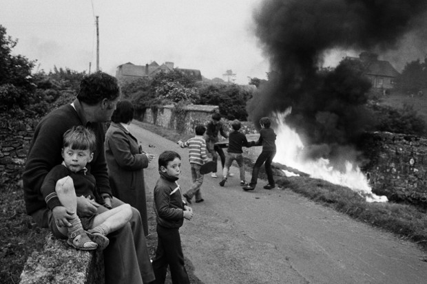 Boyle. County Roscommon. St John's Eve bonfire.1983 by Martin Parr. Boyle. County Roscommon. St John's Eve bonfire, 1983, by Martin Parr. by Martin Parr. © Martin Parr / Magnum Photos.