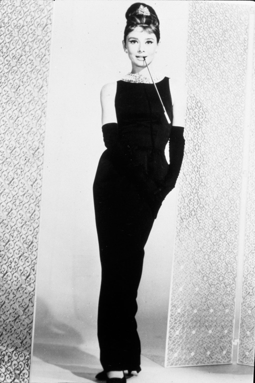 Audrey Hepburn in her Breakfast at Tiffany's dress (1961)