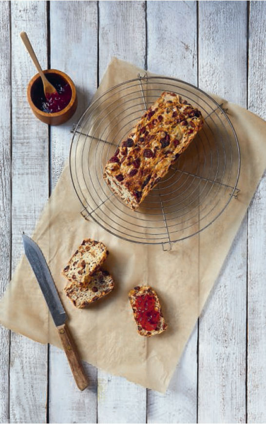 Bremen-style Christmas fruit bread as featured in The German Cookbook