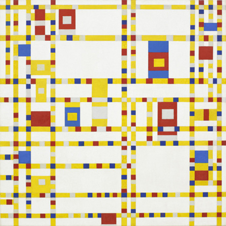 Broadway Boogie Woogie (1942-43) by Piet Mondrian