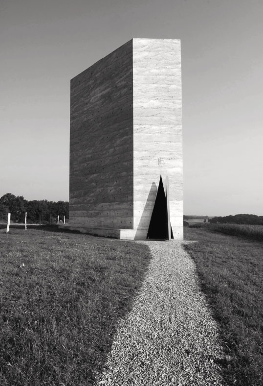 Bruder Klaus Chapel, Mechernich, Germany, 2007, by Peter Zumthor as featured in Atlas of Brutalist Architecture
