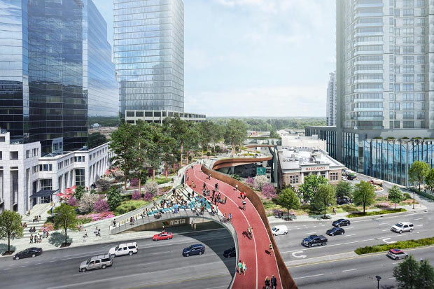 Buckhead Park Over GA400 by Rogers Partners