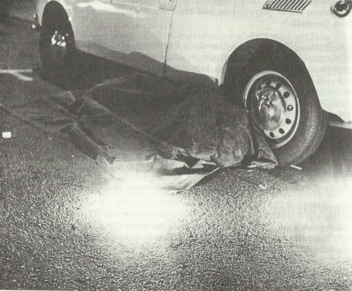 Chris Burden performing Dead Man in 1972