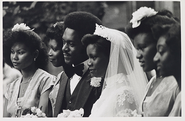 Wedding from Handsworth from Inside,1968-82 by Vanley Burke. From At Home with Vanley Burke, Ikon Gallery, Birmingham, 22 July – 27 September 2015, ikon-gallery.org. Courtesy Vanley Burke and Ikon