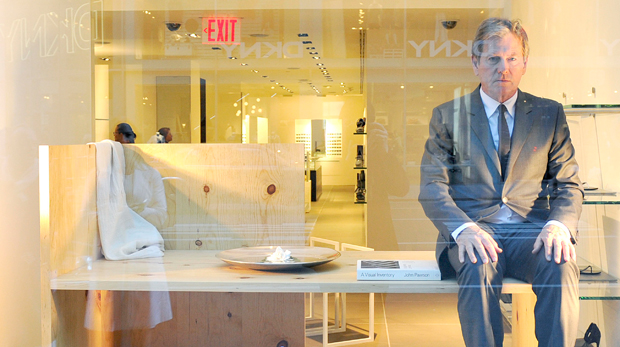 John Pawson at the Calvin Klein store on Madison Avenue in New York City for the launch of A Visual Inventory, Photo by Billy Farrell