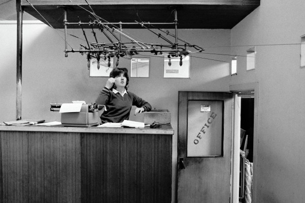 Castlerea. County Roscommon. E. J. McDermot Ltd. Cash Railway Terminal. Denise Hart. 1983, by Martin Parr. © Martin Parr / Magnum Photos.