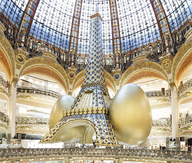 One of Maurizio Cattelan and Toilet Paper's Galeries Lafayette installations -  image courtesy of Galeries Lafayette