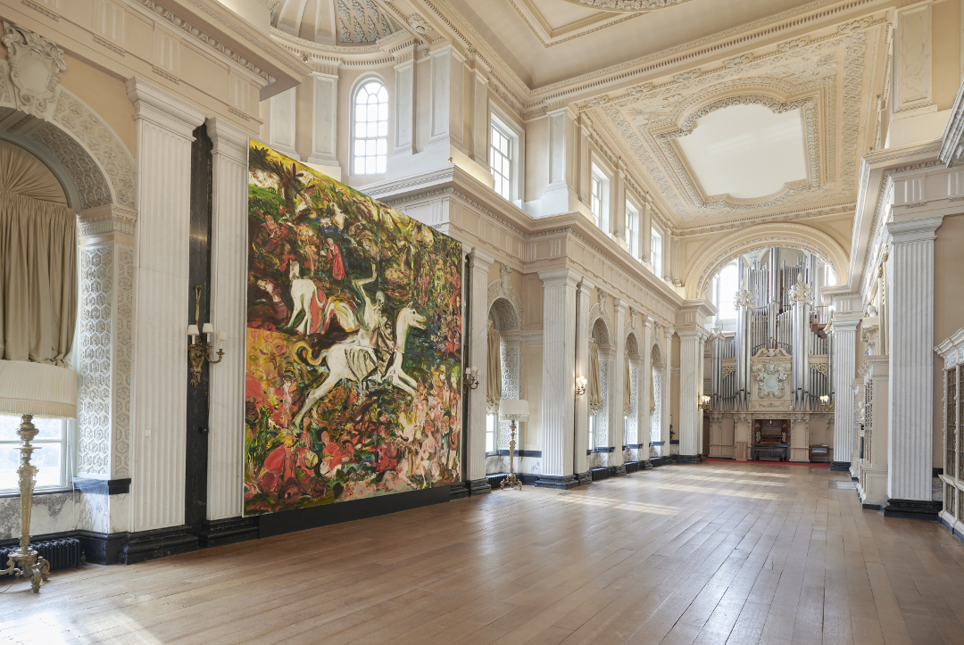 Cecily Brown - The Triumph of Death, 2020 Installation view of ‘Cecily Brown at Blenheim Palace’, Blenheim Palace, 2020. Photograph by Tom Lindboe. Courtesy of Blenheim Art Foundation