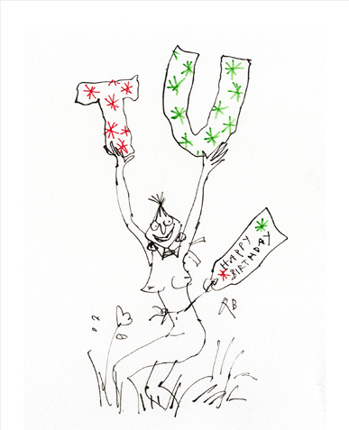Quentin Blake's tribute birthday tribute to Tomi Ungerer