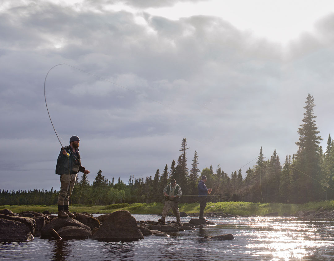 Jeremy Charles fishing, as reproduced in Wildness