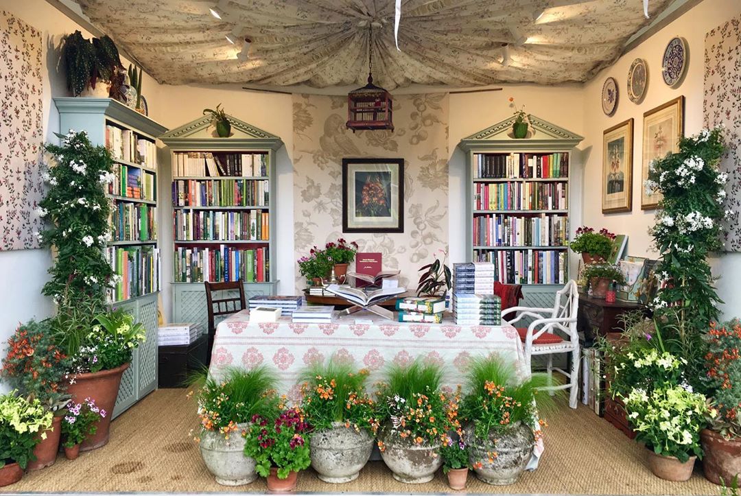 John Sandoe Books’ pop-up store at the Chelsea Flower Show. Image courtesy of the shop's Instagram