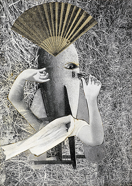 Chinese Nightingale, 1920 Collage and ink on paper, 12.5 x 9 cm Musée de Grenoble © 2016 ProLitteris, Zurich. From Dadaglobe Reconstructed