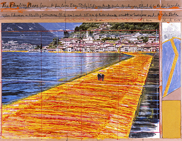 Collage for The Floating Piers by Christo  © 2014 Christo 