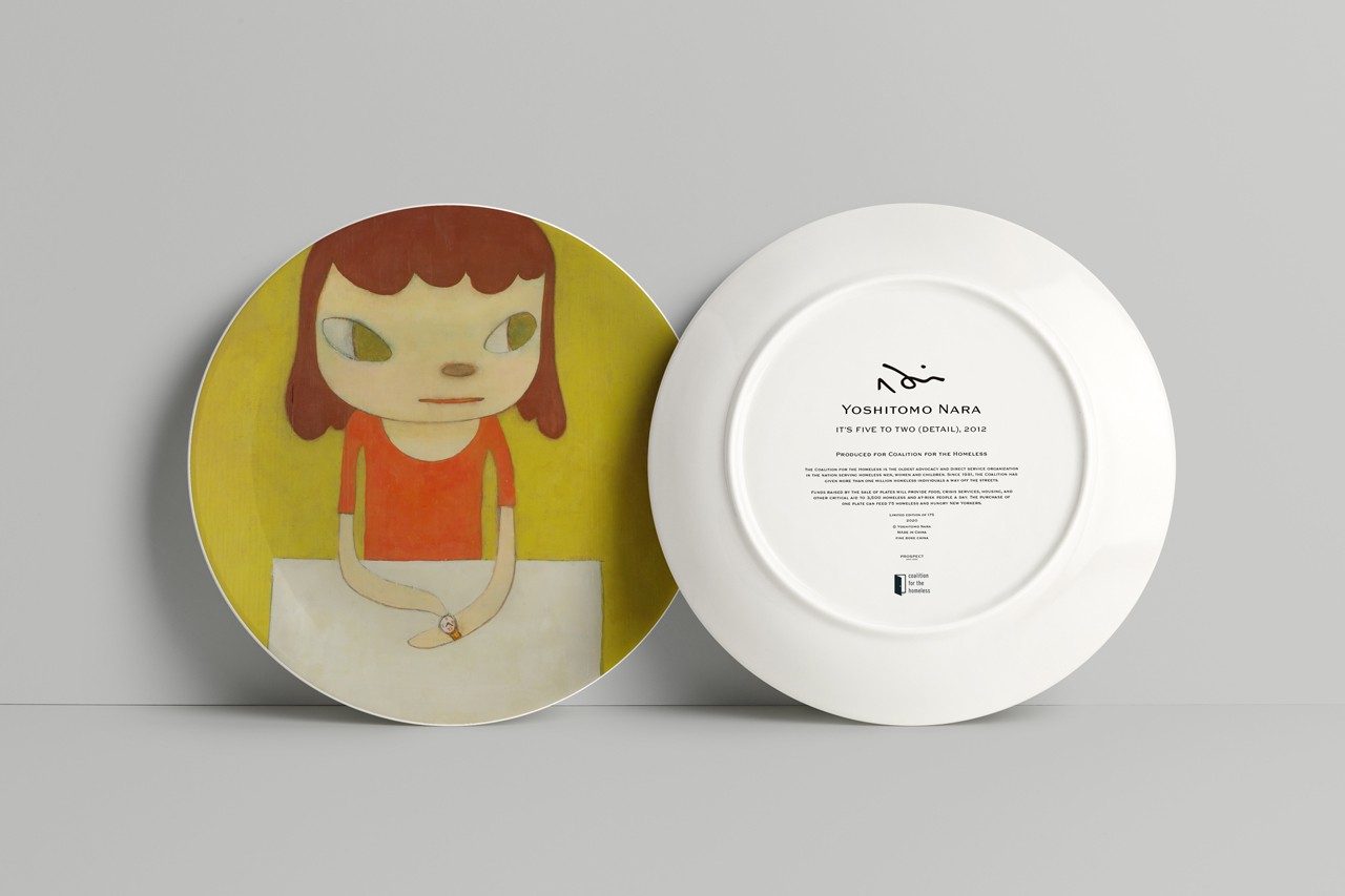 Yoshitomo Nara and Cecily Brown create plates to feed needy New Yorkers