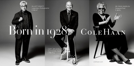 Elliott Erwitt, Jim Lovell and Maya Angelou for Cole Haan