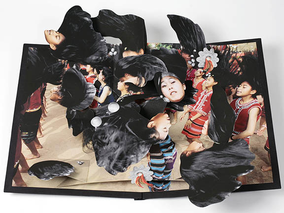 A pop-up spread from Colette Fu's We are Tiger Dragon People