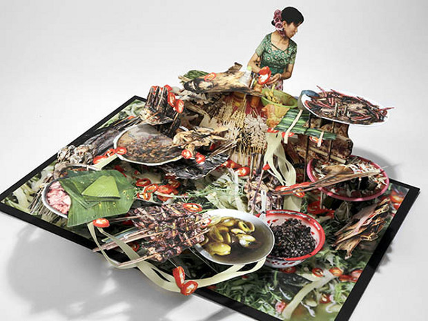 A pop-up spread from Colette Fu's We are Tiger Dragon People 
