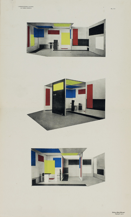 Plans for the The Space-Colour Composition by Gerrit Rietveld and Vilmos Huszár