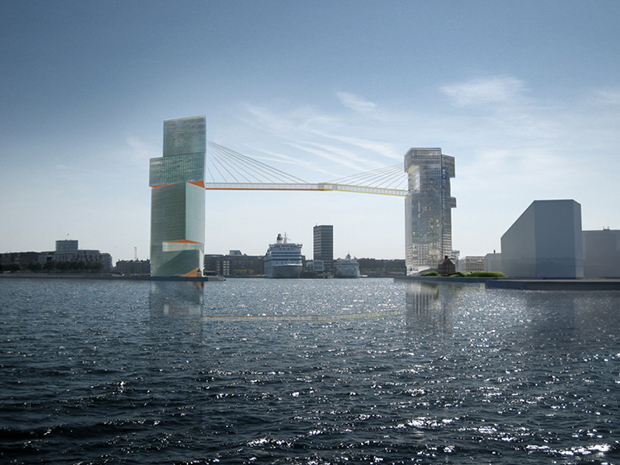 Copenhagen Gate by Steven Holl. Image courtesy of Stevenholl.com