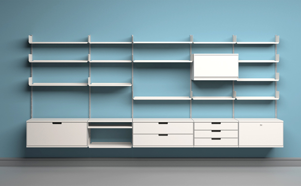 Dieter Rams' 606 Universal Shelving System which has been in production since the 1960s