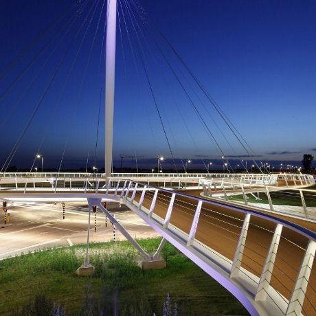 PV Delft's Circular Hovenring Cyclist Bridge