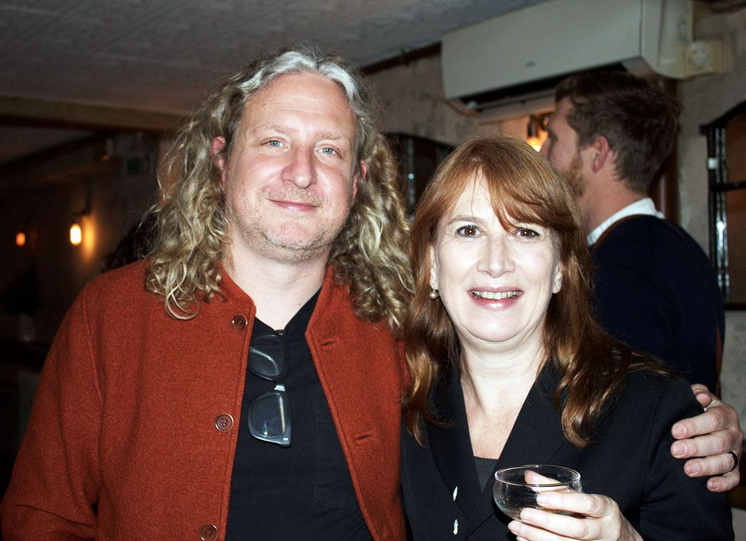 Where Chefs Eat author Joe Warwick and Phaidon publisher Emilia Terragni - photo Bonnie Beadle