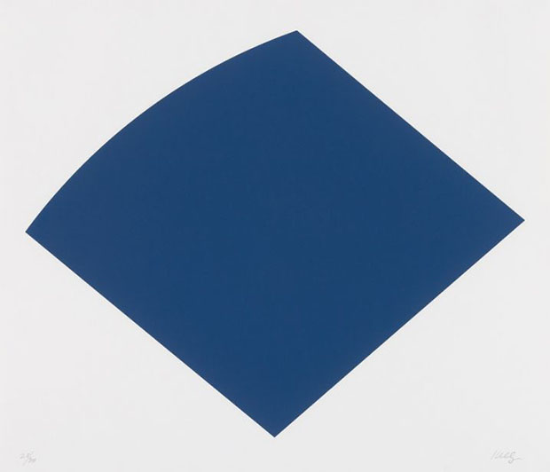 Dark Blue Curve (1995) by Ellsworth Kelly. y. Image courtesy of Lempertz