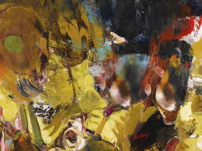Detail from The Sunflowers in 1937 (2014) by Adrian Ghenie