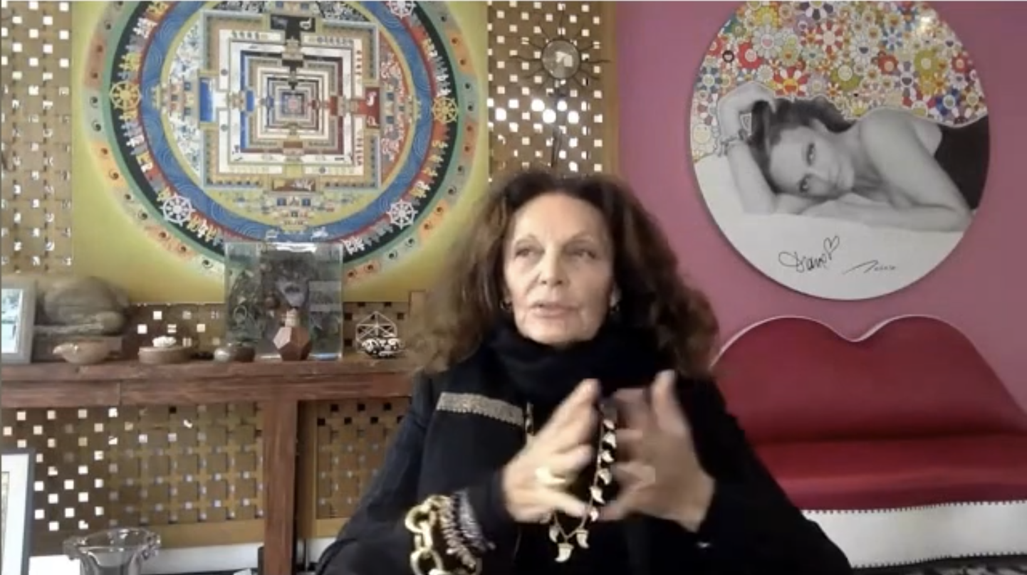 Diane von Furstenberg during her Phaidon interview