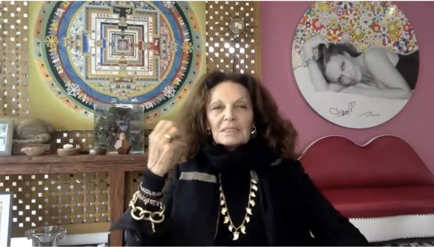 Diane von Furstenberg during her Phaidon interview