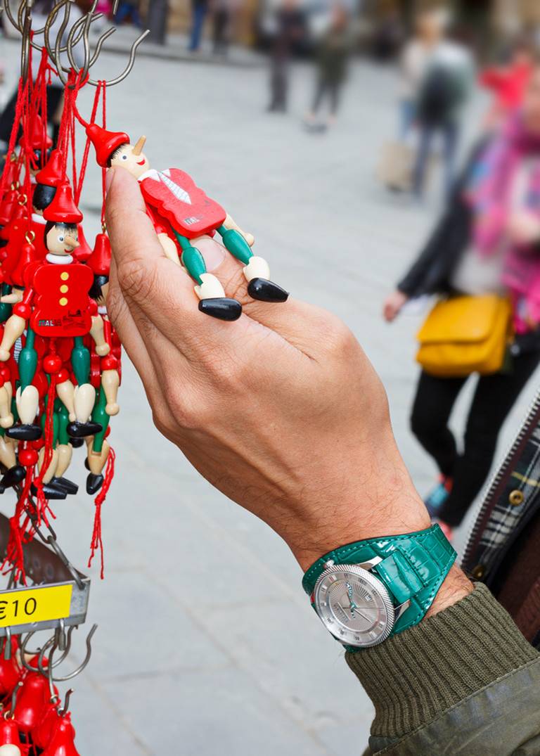 One of Martin Parr's new Internationally themed campaign images for Gucci timepieces.