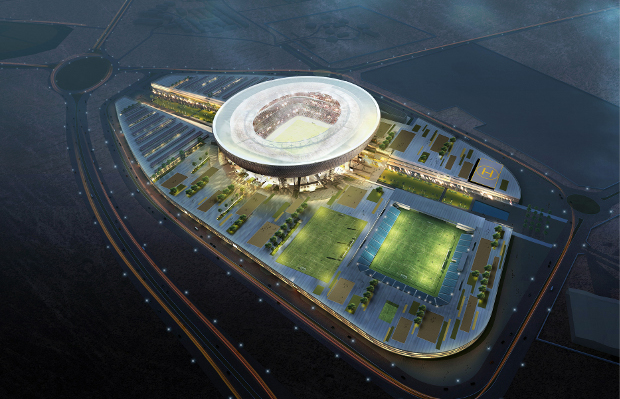 Perkins + Will's Mohammed bin Rashid Stadium. Image courtesy of Perkins + Will